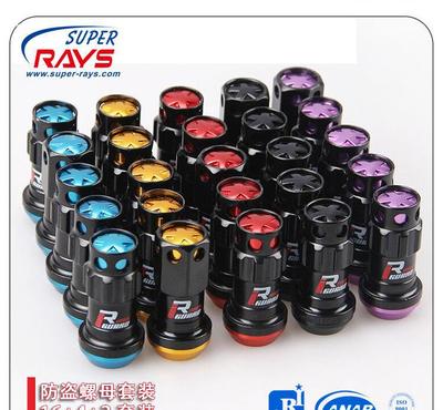 工廠直銷RACING雅閣思域思伯睿日產汽車改裝防盜輪轂螺